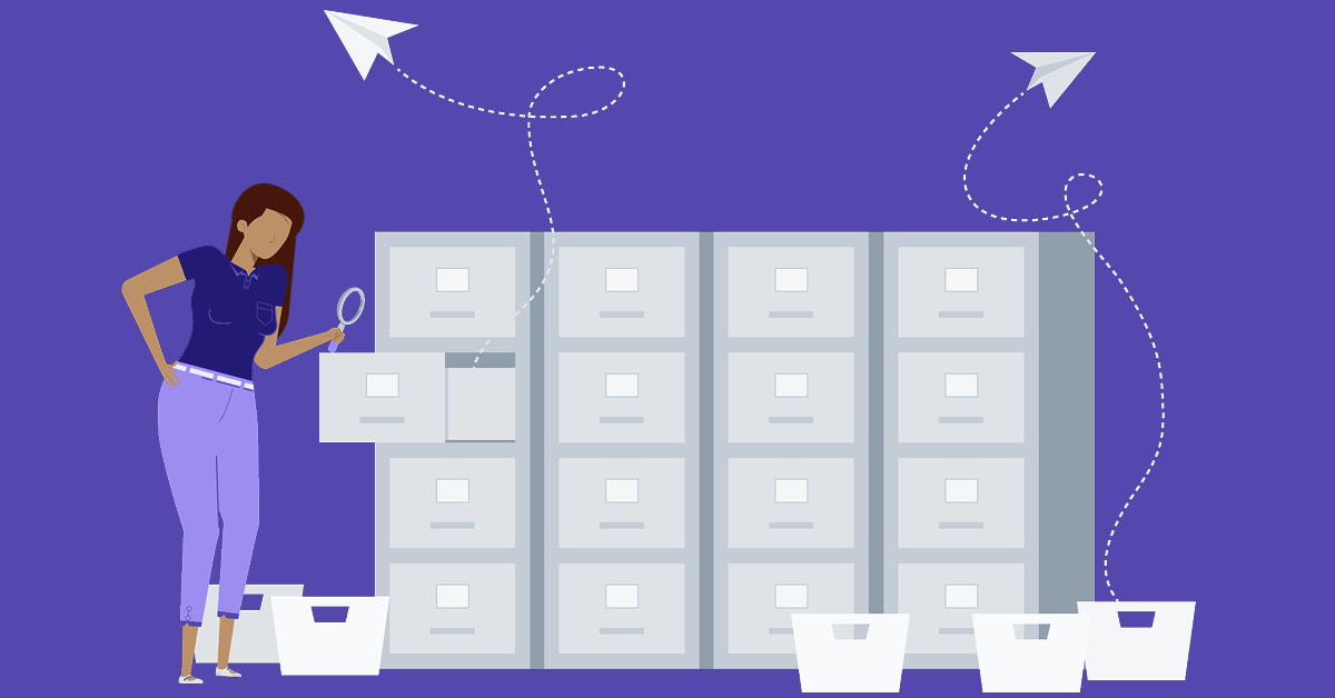 Person searching for proof of mailing forms